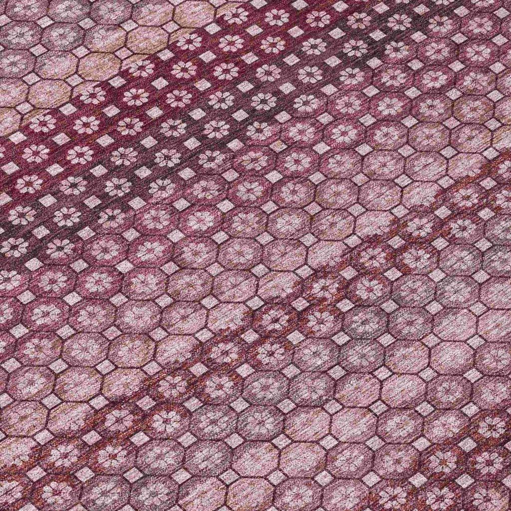 LOOMLAN Rugs Sonava Red Washable Indoor-Outdoor Rug