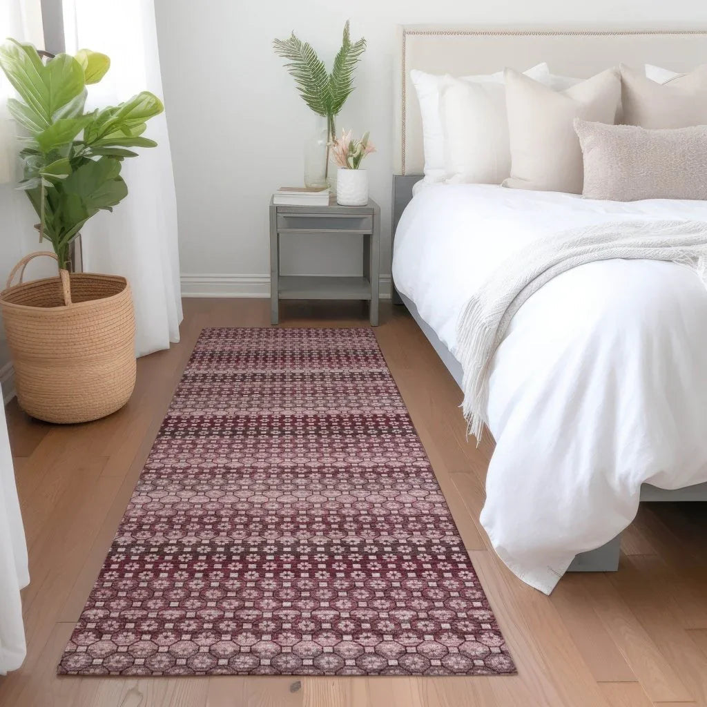 LOOMLAN Rugs Sonava Red Washable Indoor-Outdoor Rug