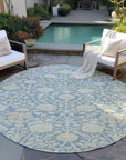 LOOMLAN Rugs Sonnet Blue Washable Indoor-Outdoor Rug