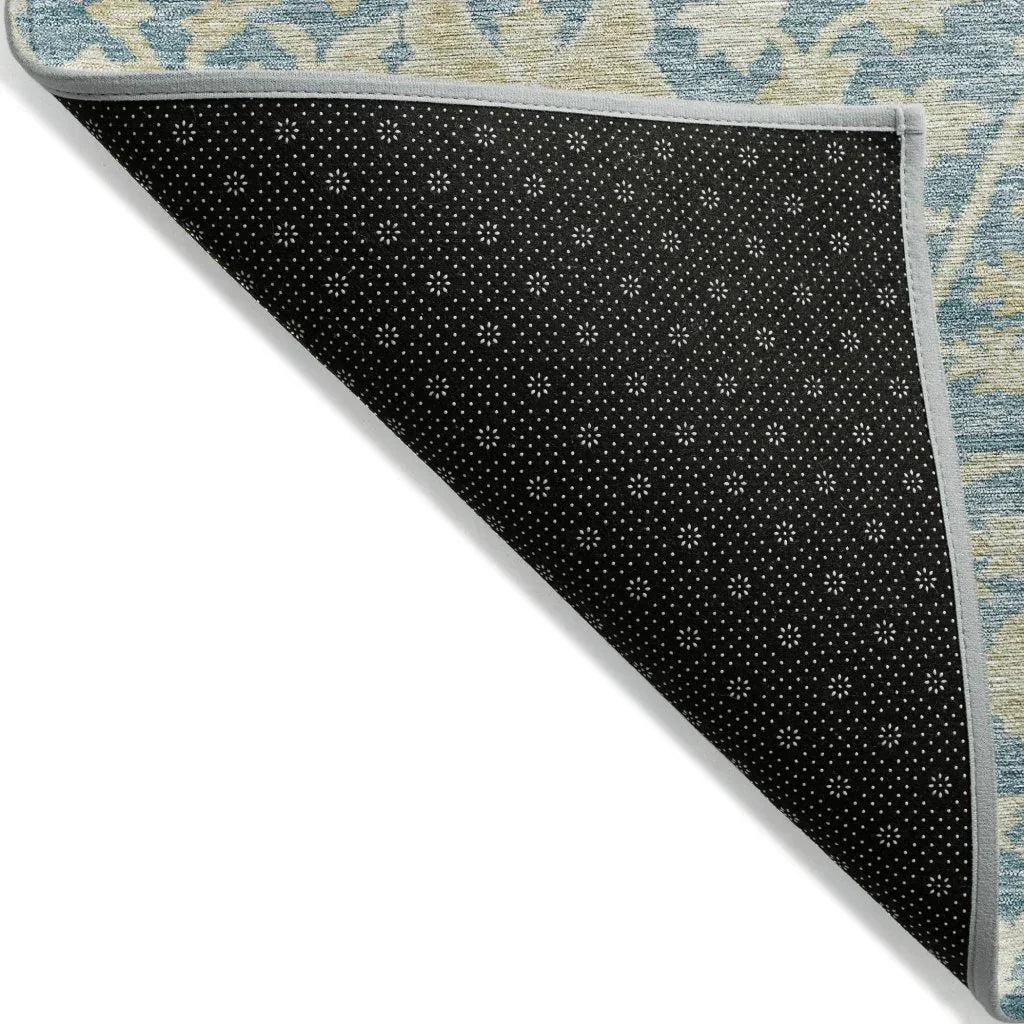 LOOMLAN Rugs Sonnet Blue Washable Indoor-Outdoor Rug