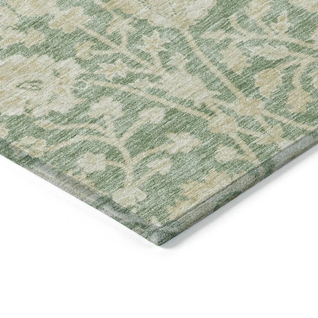 LOOMLAN Rugs Sonnet Green Washable Indoor-Outdoor Rug