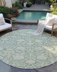 LOOMLAN Rugs Sonnet Green Washable Indoor-Outdoor Rug