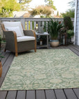 LOOMLAN Rugs Sonnet Green Washable Indoor-Outdoor Rug