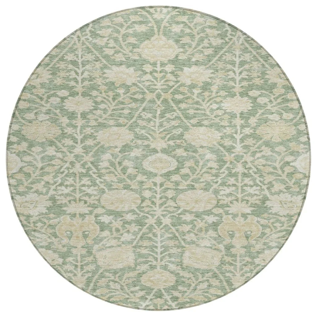 LOOMLAN Rugs Sonnet Green Washable Indoor-Outdoor Rug