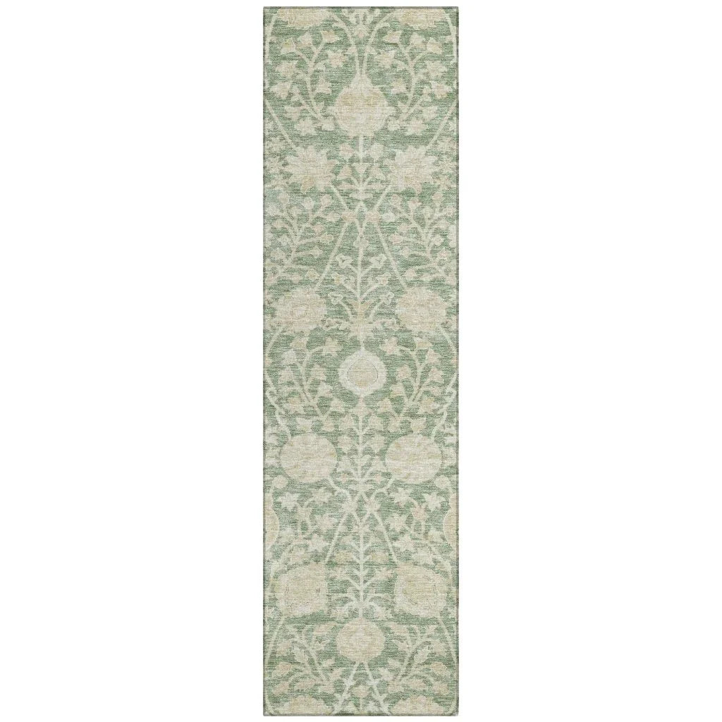 LOOMLAN Rugs Sonnet Green Washable Indoor-Outdoor Rug