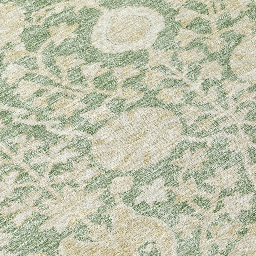 LOOMLAN Rugs Sonnet Green Washable Indoor-Outdoor Rug