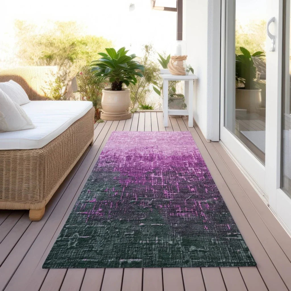 LOOMLAN Rugs Sorella Pink Washable Indoor-Outdoor Rug