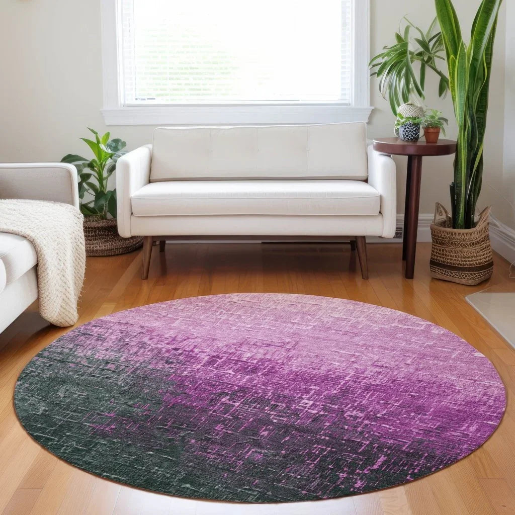 LOOMLAN Rugs Sorella Pink Washable Indoor-Outdoor Rug