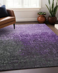 LOOMLAN Rugs Sorella Purple Washable Indoor-Outdoor Rug