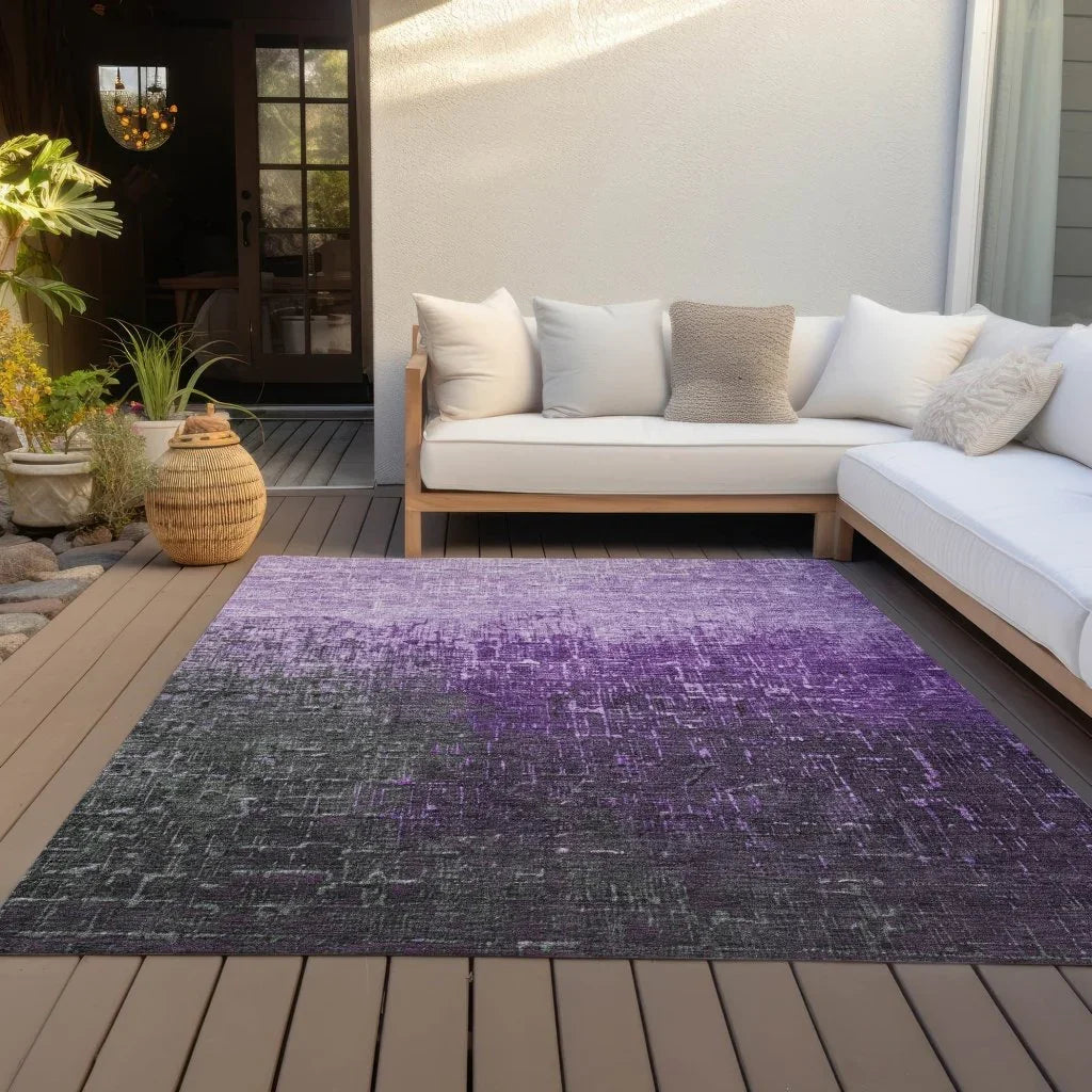 LOOMLAN Rugs Sorella Purple Washable Indoor-Outdoor Rug