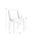 SUNPAN Sorrento Fabric Outdoor Armless Dining Chair