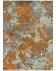 LOOMLAN Rugs Sorrin Orange Washable Indoor-Outdoor Rug