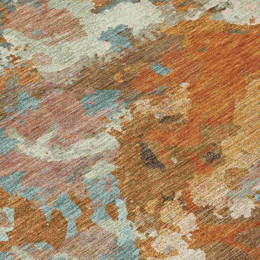 LOOMLAN Rugs Sorrin Orange Washable Indoor-Outdoor Rug