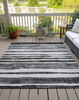 LOOMLAN Rugs Spinava Gray Washable Indoor-Outdoor Rug