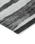 LOOMLAN Rugs Spinava Gray Washable Indoor-Outdoor Rug