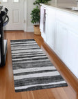 LOOMLAN Rugs Spinava Gray Washable Indoor-Outdoor Rug