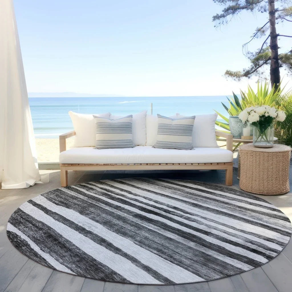 LOOMLAN Rugs Spinava Gray Washable Indoor-Outdoor Rug