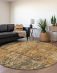 LOOMLAN Rugs Spindlea Orange Washable Indoor-Outdoor Rug