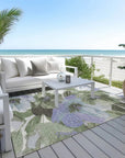 LOOMLAN Rugs Spindleya Green Washable Indoor-Outdoor Rug