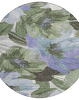 LOOMLAN Rugs Spindleya Green Washable Indoor-Outdoor Rug