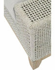 Square Tropez Outdoor Ottoman Taupe Rope - LOOMLAN - Essentials For Living - Outdoor Modulars