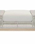Square Tropez Outdoor Ottoman Taupe Rope - LOOMLAN - Essentials For Living - Outdoor Modulars