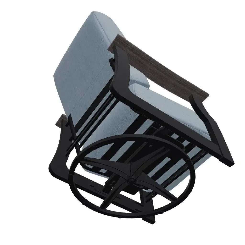 St. Catherine Cushion Swivel Rocker Polymer Arm - LOOMLAN - Telescope - Outdoor Accent Chairs