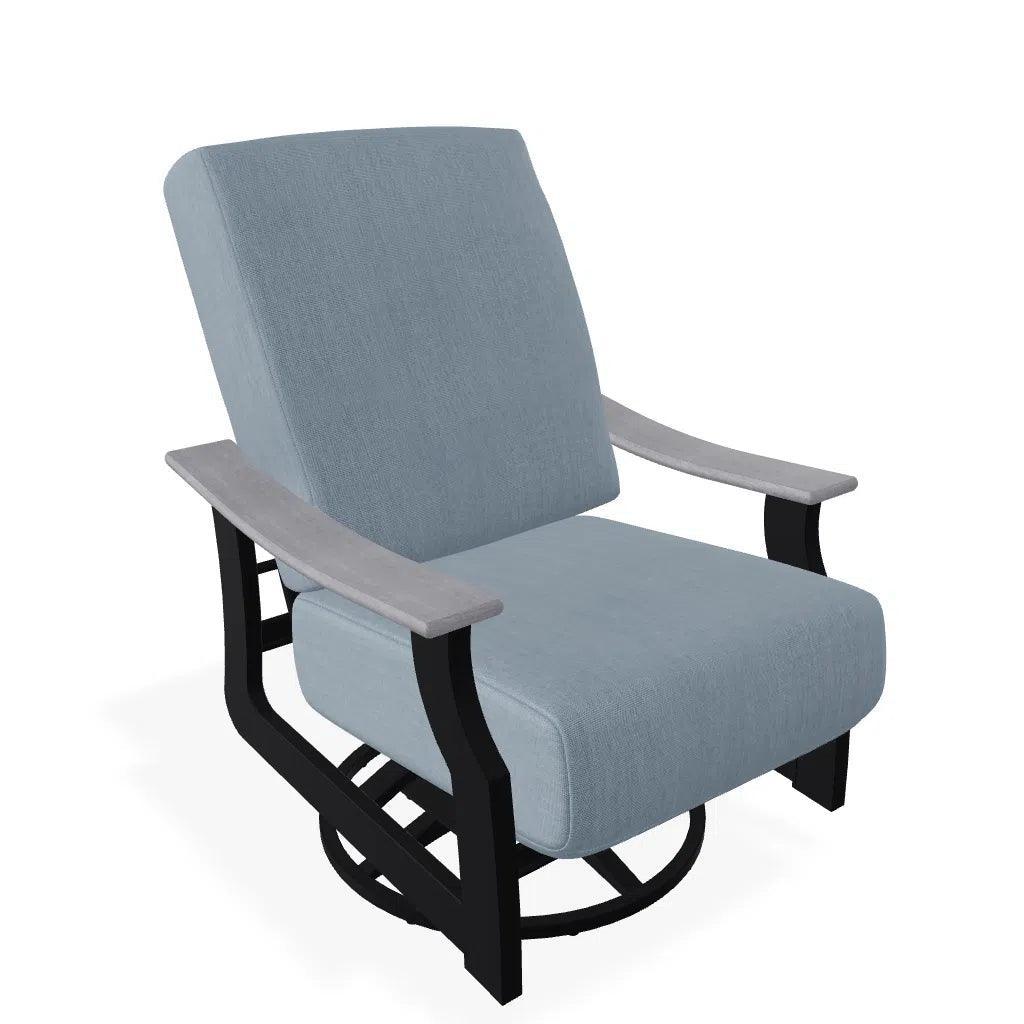 St. Catherine Cushion Swivel Rocker Polymer Arm - LOOMLAN - Telescope - Outdoor Accent Chairs