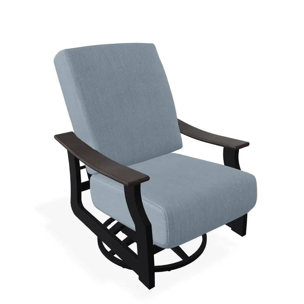 St. Catherine Cushion Swivel Rocker Polymer Arm - LOOMLAN - Telescope - Outdoor Accent Chairs