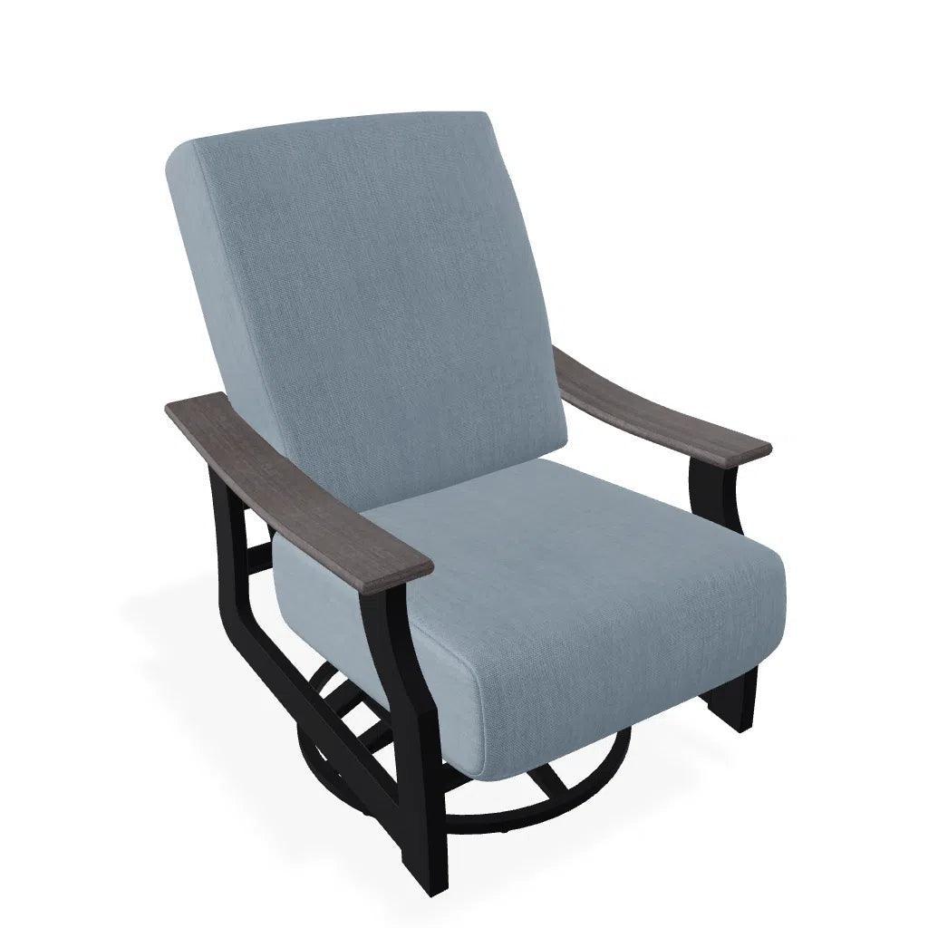 St. Catherine Cushion Swivel Rocker Polymer Arm - LOOMLAN - Telescope - Outdoor Accent Chairs
