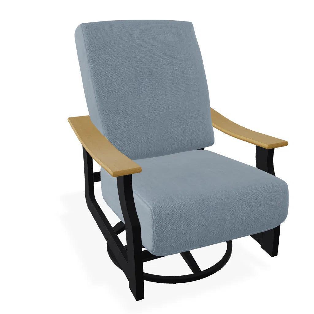 St. Catherine Cushion Swivel Rocker Polymer Arm - LOOMLAN - Telescope - Outdoor Accent Chairs