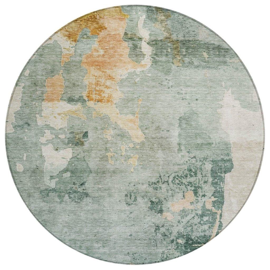 LOOMLAN Rugs Stanley Blue Washable Indoor-Outdoor Rug