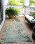 LOOMLAN Rugs Stanley Blue Washable Indoor-Outdoor Rug