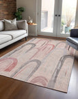 Starave Orange Washable Indoor - Outdoor Rug - LOOMLAN - LOOMLAN Rugs - Outdoor Rugs