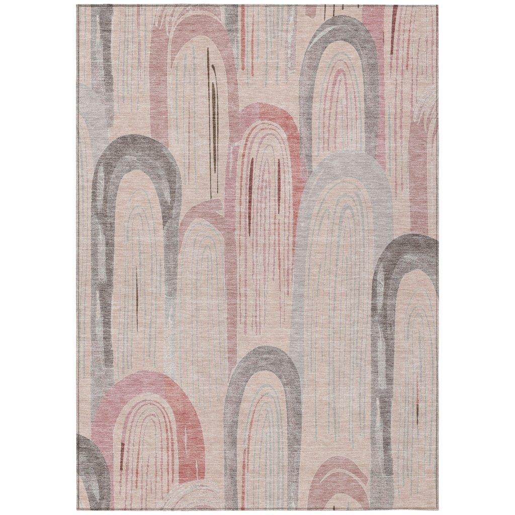 Starave Orange Washable Indoor - Outdoor Rug - LOOMLAN - LOOMLAN Rugs - Outdoor Rugs