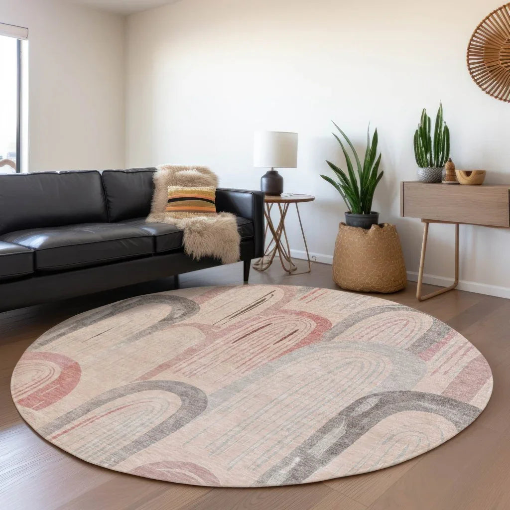 Starave Orange Washable Indoor - Outdoor Rug - LOOMLAN - LOOMLAN Rugs - Outdoor Rugs
