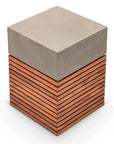 Stecca Alto Fiber Reinforced Concrete Wooden Side Table - LOOMLAN - Urbia - Outdoor Side Tables