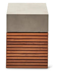 Stecca Alto Fiber Reinforced Concrete Wooden Side Table - LOOMLAN - Urbia - Outdoor Side Tables