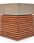Stecca Alto Fiber Reinforced Concrete Wooden Side Table - LOOMLAN - Urbia - Outdoor Side Tables