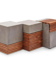 Urbia Stecca Cascata Reinforced Concrete Wooden Side Table