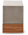 Stecca Corto Reinforced Concrete Wooden Side Table - LOOMLAN - Urbia - Outdoor Side Tables