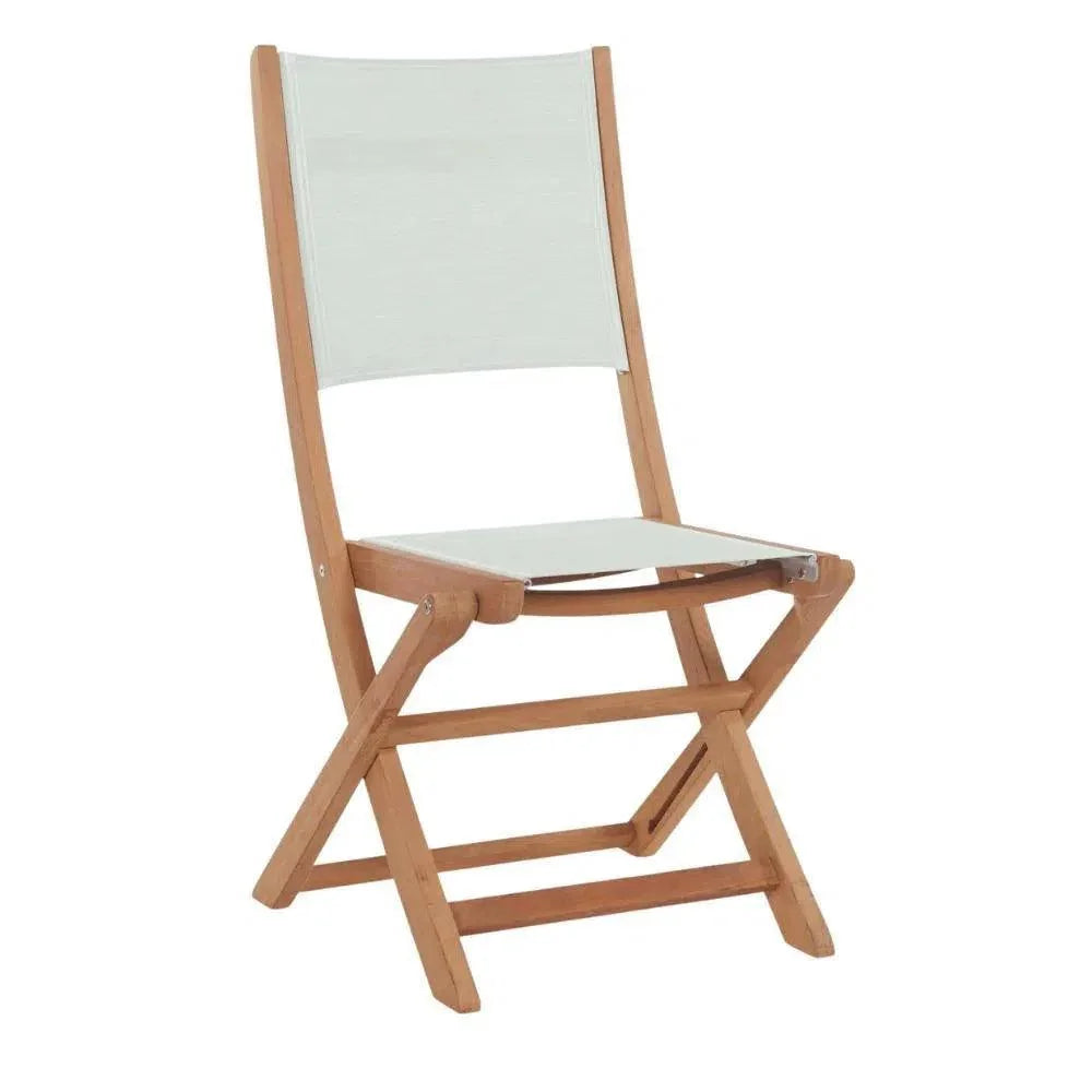 Stella 3PC Round Teak Outdoor Bistro Set Folding Table - LOOMLAN - HiTeak - Outdoor Bistro Sets