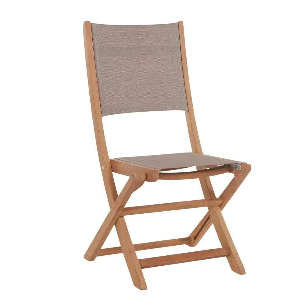 Stella 3PC Round Teak Outdoor Bistro Set Folding Table - LOOMLAN - HiTeak - Outdoor Bistro Sets