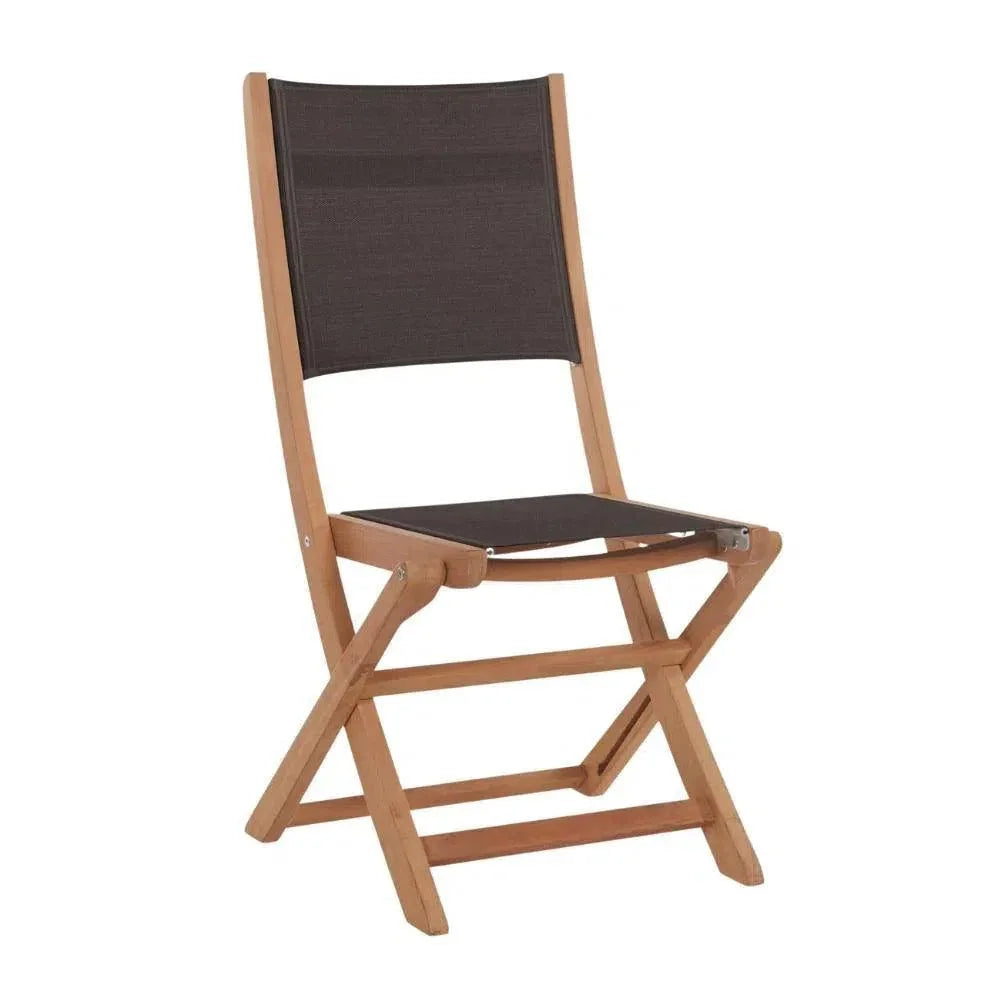 Stella 3PC Round Teak Outdoor Bistro Set Folding Table - LOOMLAN - HiTeak - Outdoor Bistro Sets