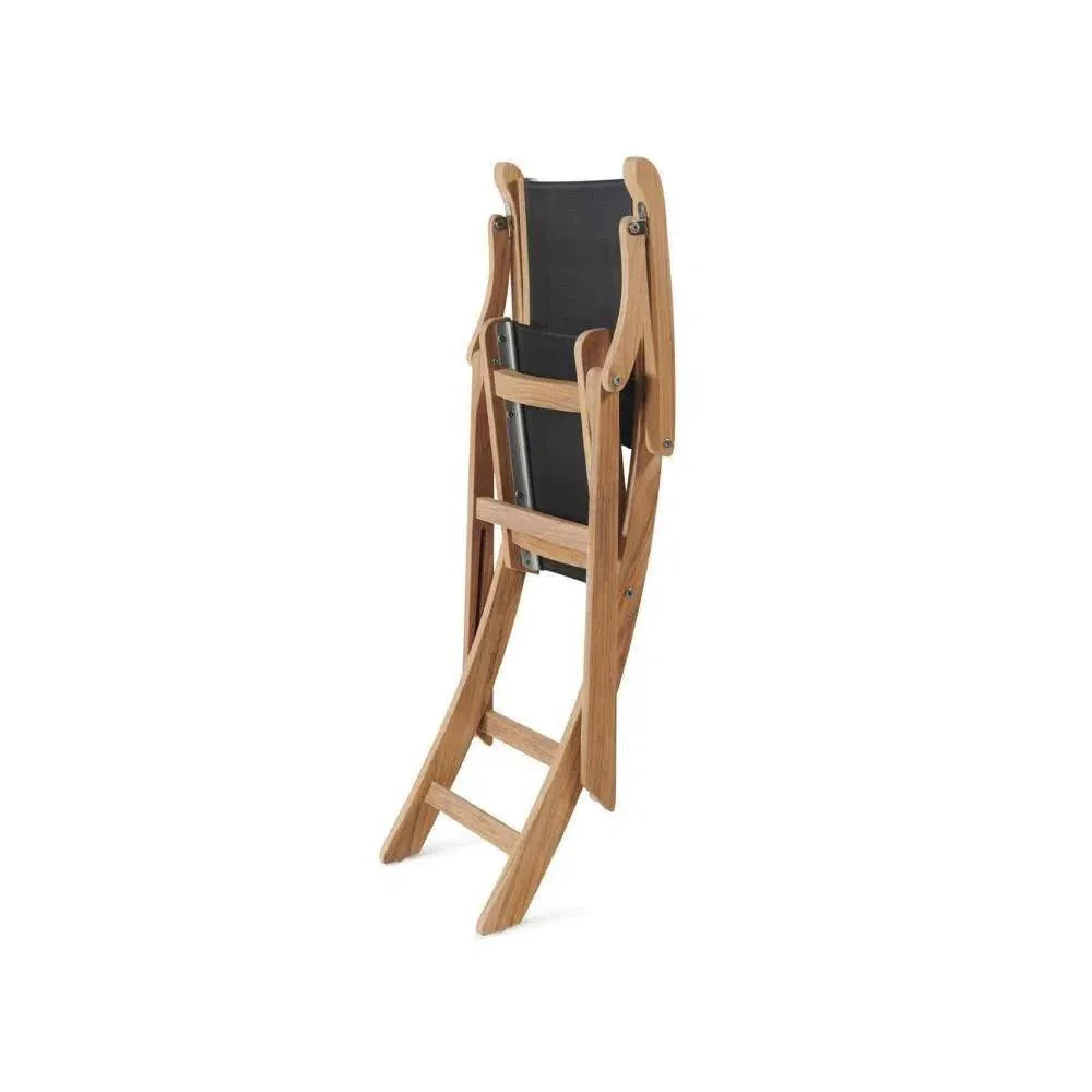 Stella 3PC Round Teak Outdoor Bistro Set Folding Table - LOOMLAN - HiTeak - Outdoor Bistro Sets