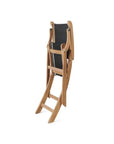 Stella 3PC Round Teak Outdoor Bistro Set Folding Table - LOOMLAN - HiTeak - Outdoor Bistro Sets