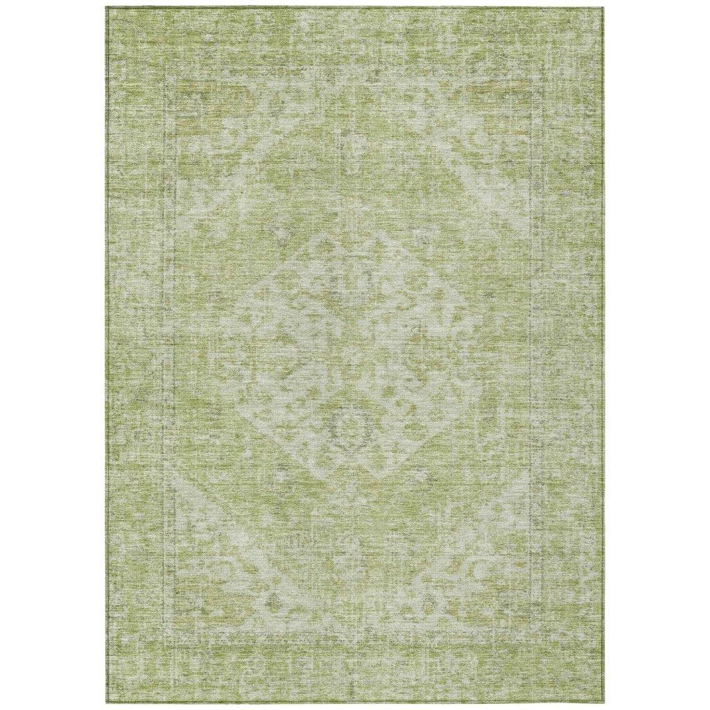 LOOMLAN Rugs Stockholm Green Washable Indoor-Outdoor Rug