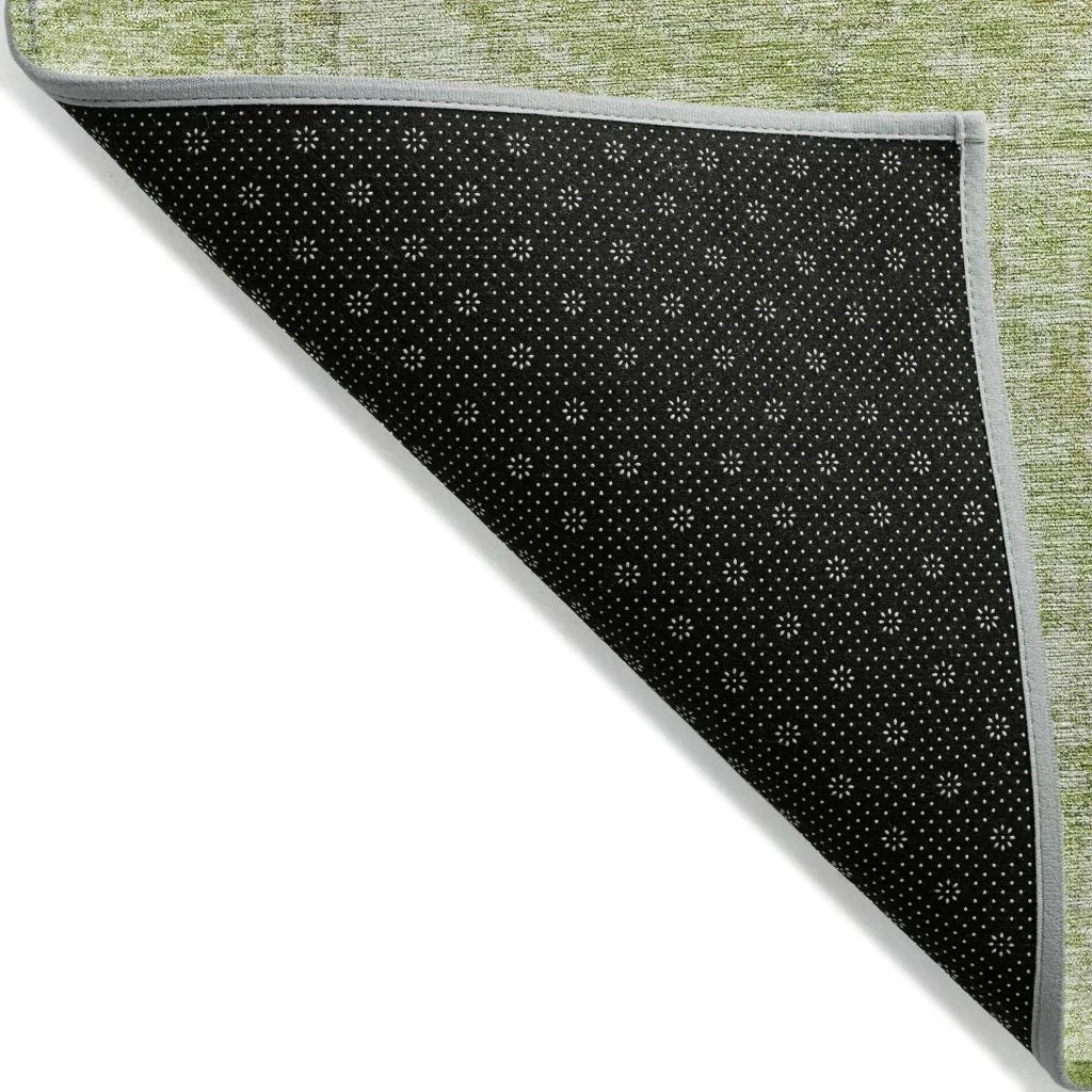 LOOMLAN Rugs Stockholm Green Washable Indoor-Outdoor Rug
