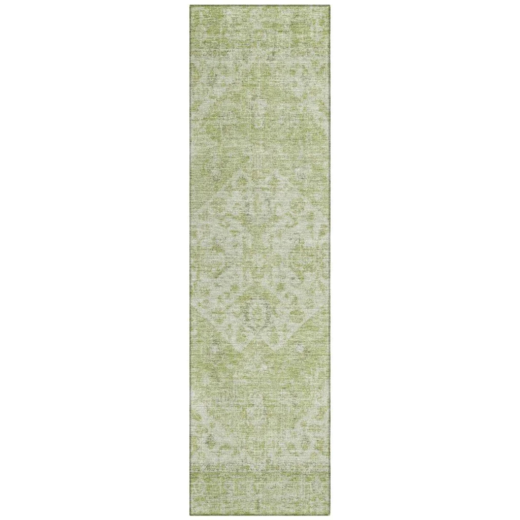 LOOMLAN Rugs Stockholm Green Washable Indoor-Outdoor Rug