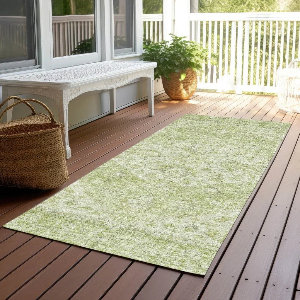 LOOMLAN Rugs Stockholm Green Washable Indoor-Outdoor Rug
